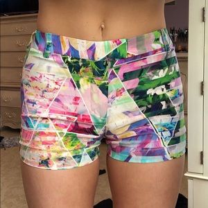 Colorful silk shorts